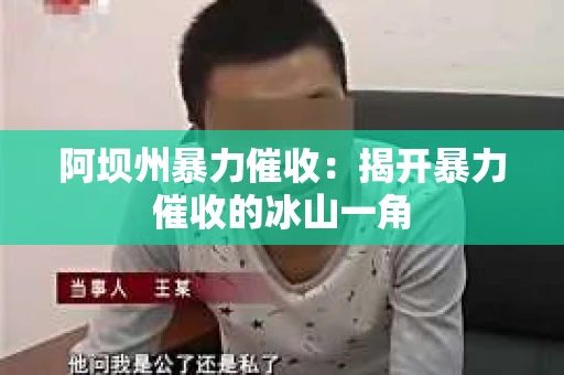 阿坝州暴力催收：揭开暴力催收的冰山一角