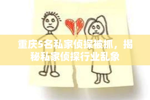 重庆5名私家侦探被抓，揭秘私家侦探行业乱象