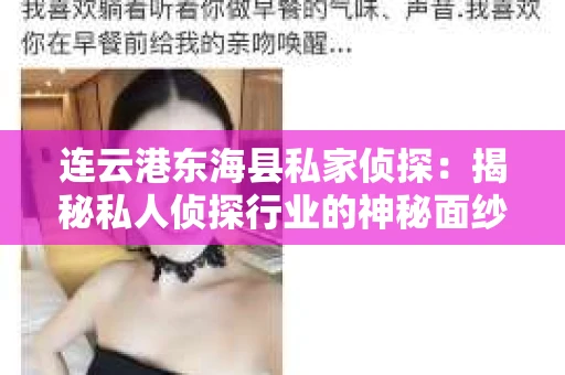 连云港东海县私家侦探：揭秘私人侦探行业的神秘面纱