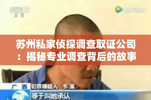 苏州私家侦探调查取证公司：揭秘专业调查背后的故事