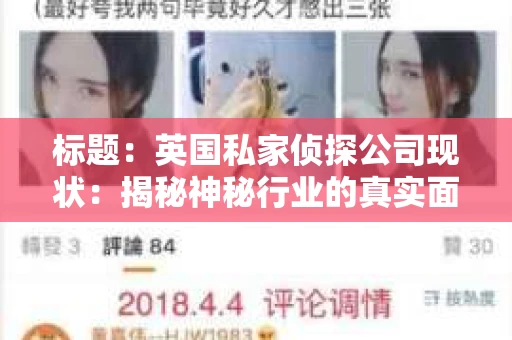 标题：英国私家侦探公司现状：揭秘神秘行业的真实面貌