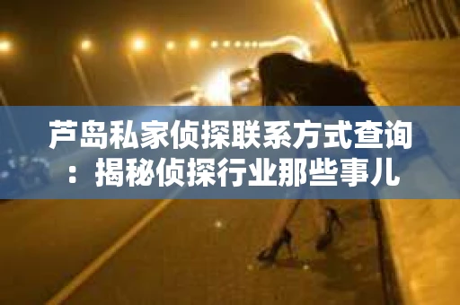 芦岛私家侦探联系方式查询：揭秘侦探行业那些事儿