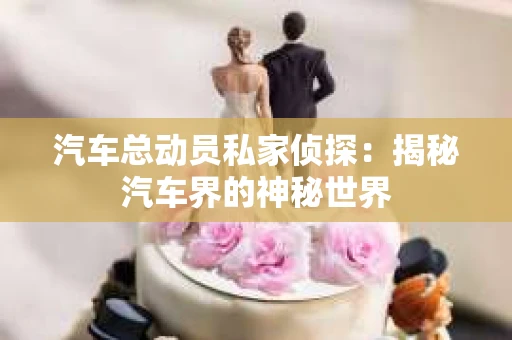 汽车总动员私家侦探：揭秘汽车界的神秘世界