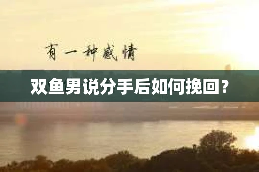 双鱼男说分手后如何挽回？