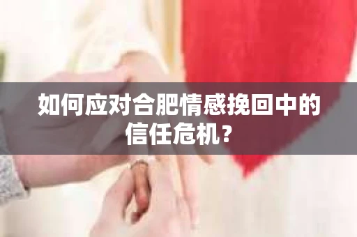 如何应对合肥情感挽回中的信任危机？
