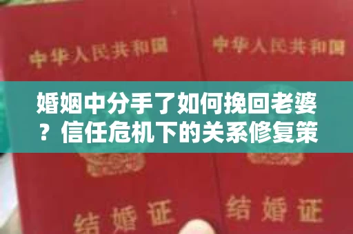 婚姻中分手了如何挽回老婆？信任危机下的关系修复策略
